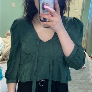 BEAUTIFUL FOREST GREEN VINTAGE SHIRT